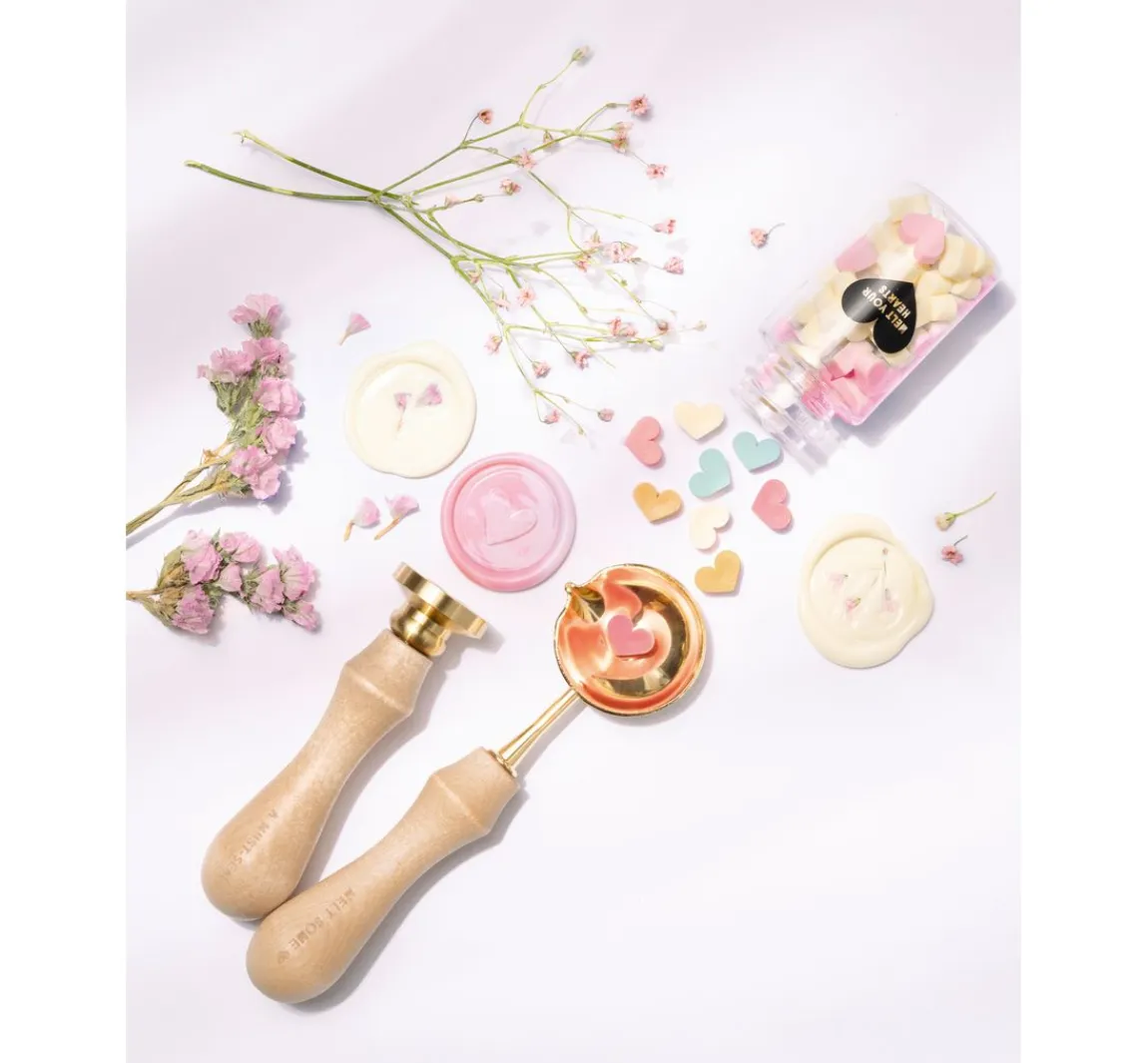 Hot folia Siegelwachs-Set "Pastel Love"