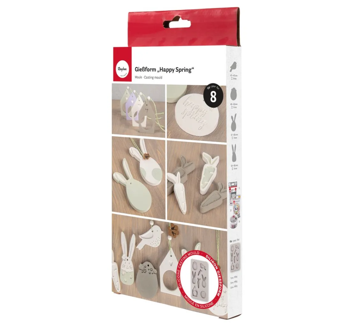 Discount Rayher Silikon Gießform "Happy Spring"