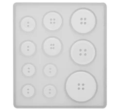 GLOREX Silikon Gießform "Knöpfe"