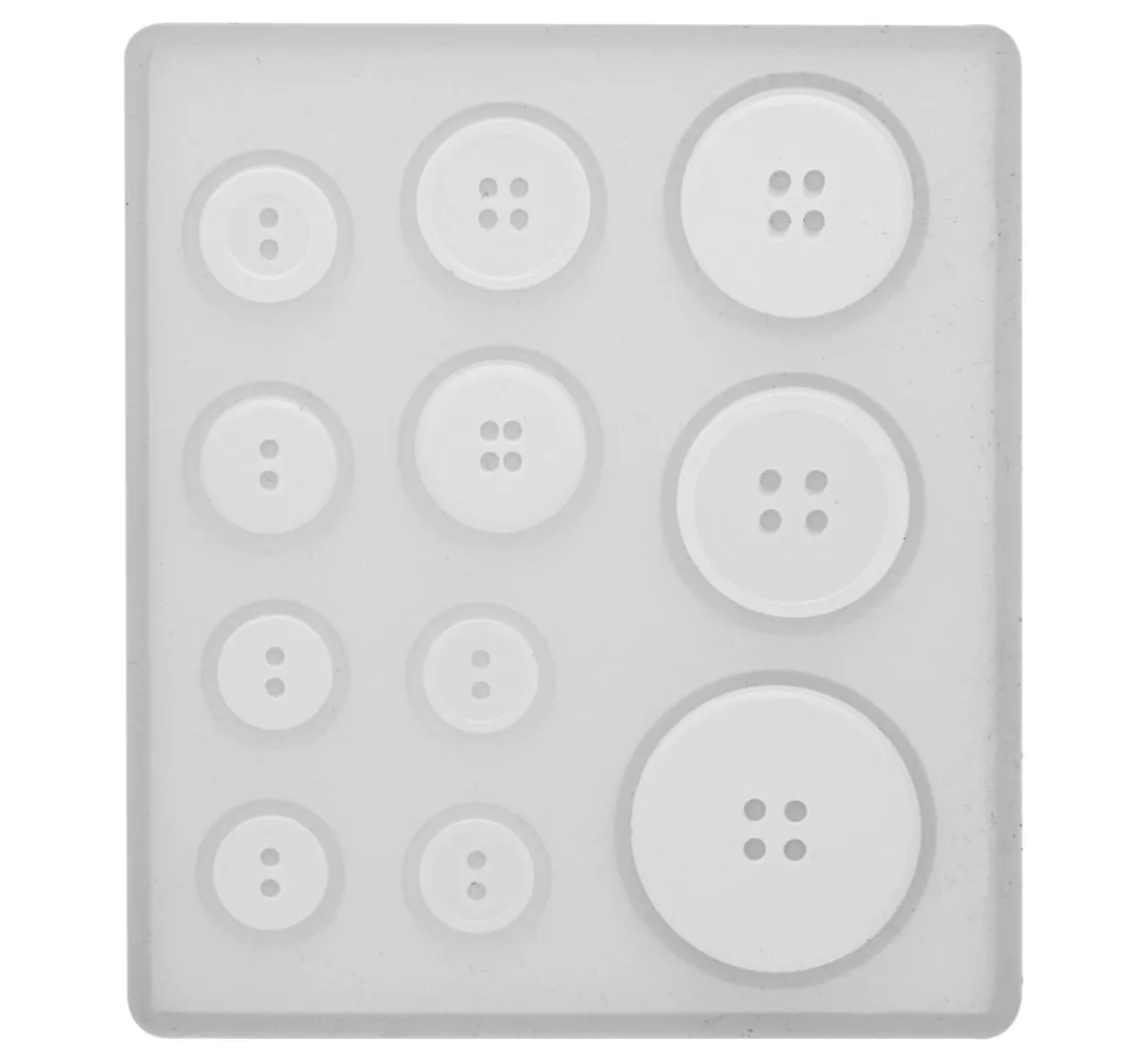 GLOREX Silikon Gießform "Knöpfe"