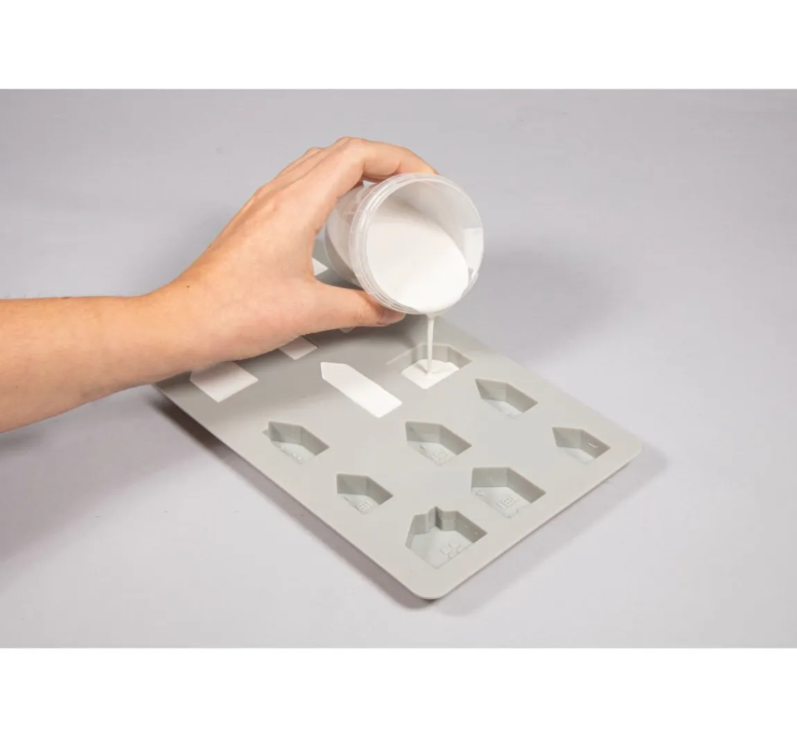 Hot Rayher Silikon Gießform "Mini Häuser"