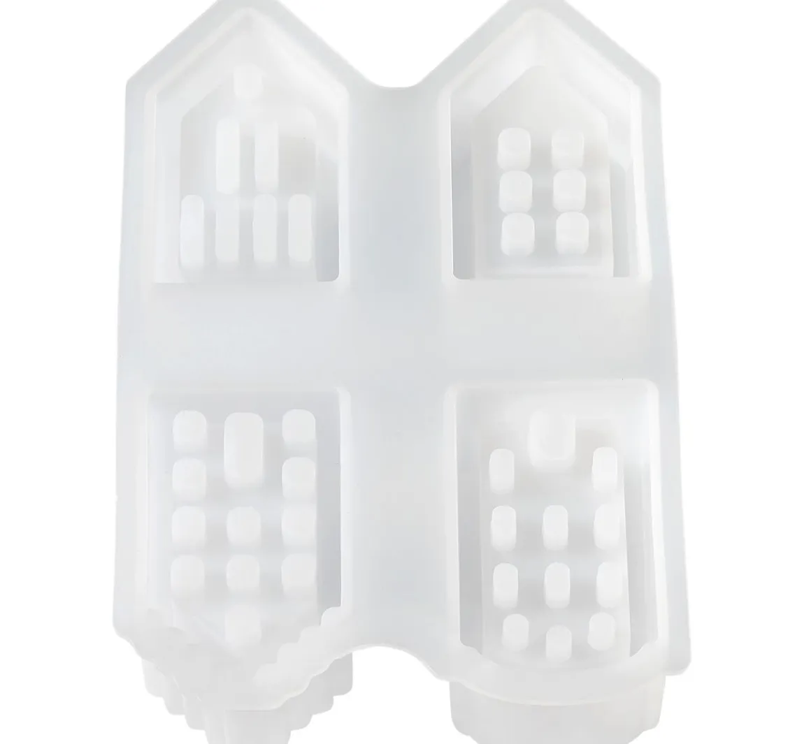 Clearance HobbyFun Silikon Gießform "Mini Lichthäuser"