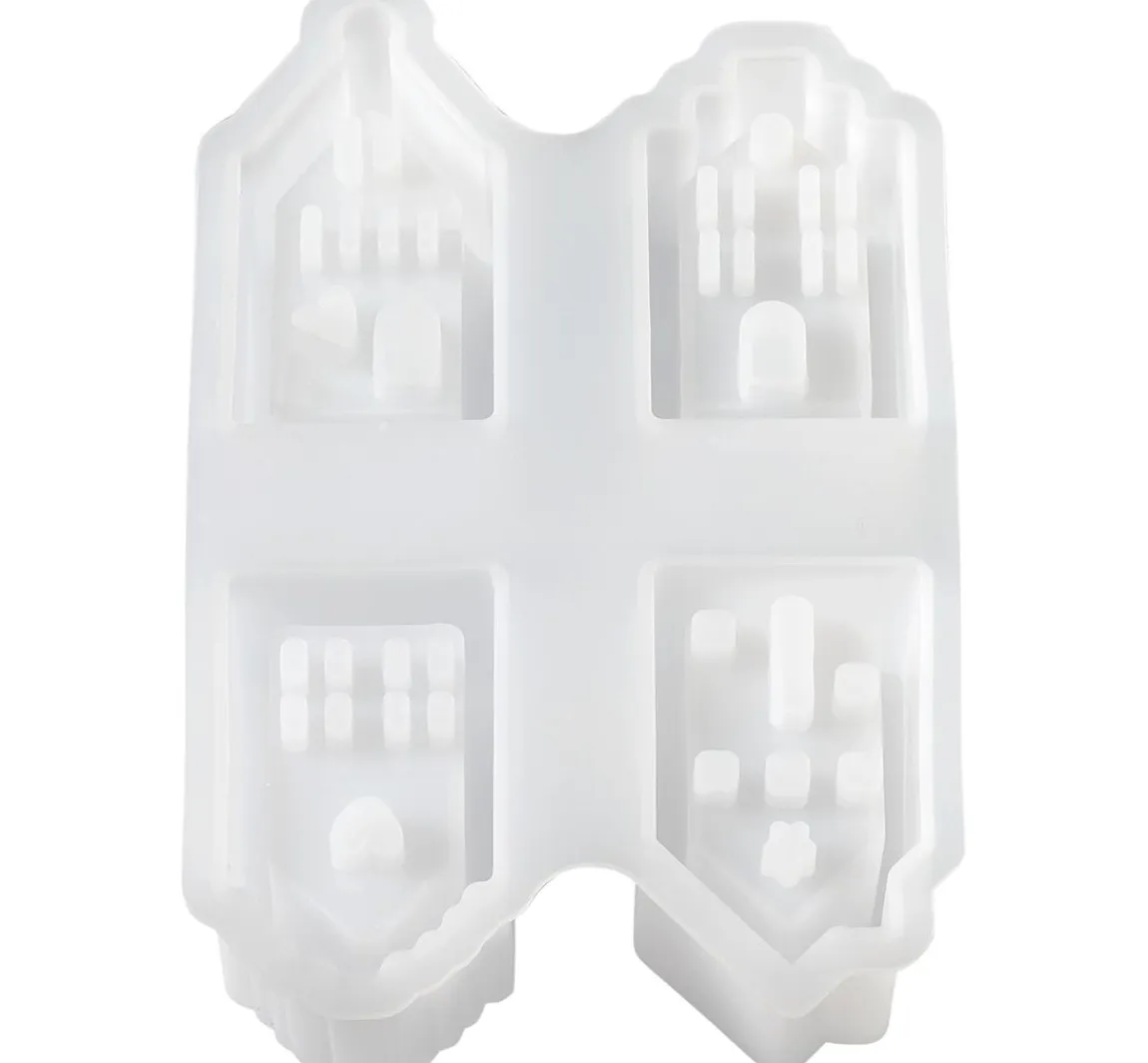 Clearance HobbyFun Silikon Gießform "Mini Lichthäuser"