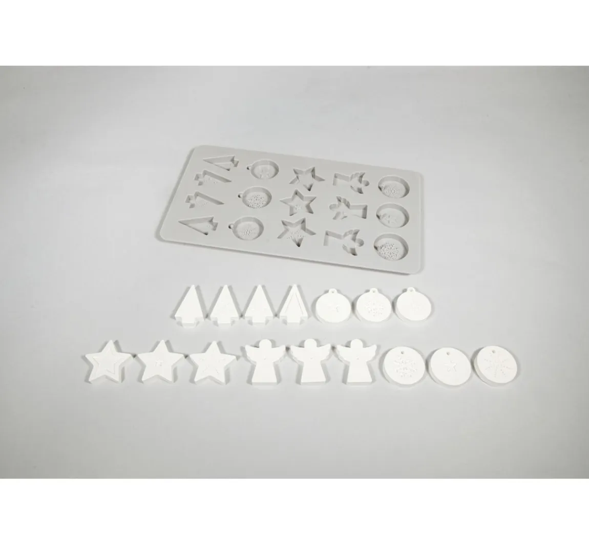 New Rayher Silikon Gießform "Mini-Dekoformen X-Mas"