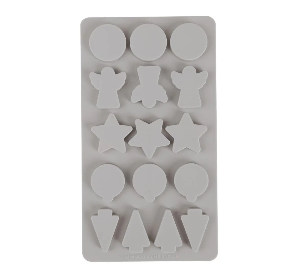 New Rayher Silikon Gießform "Mini-Dekoformen X-Mas"