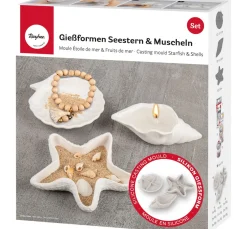 Sale Rayher Silikon Gießform "Seestern & Muscheln"