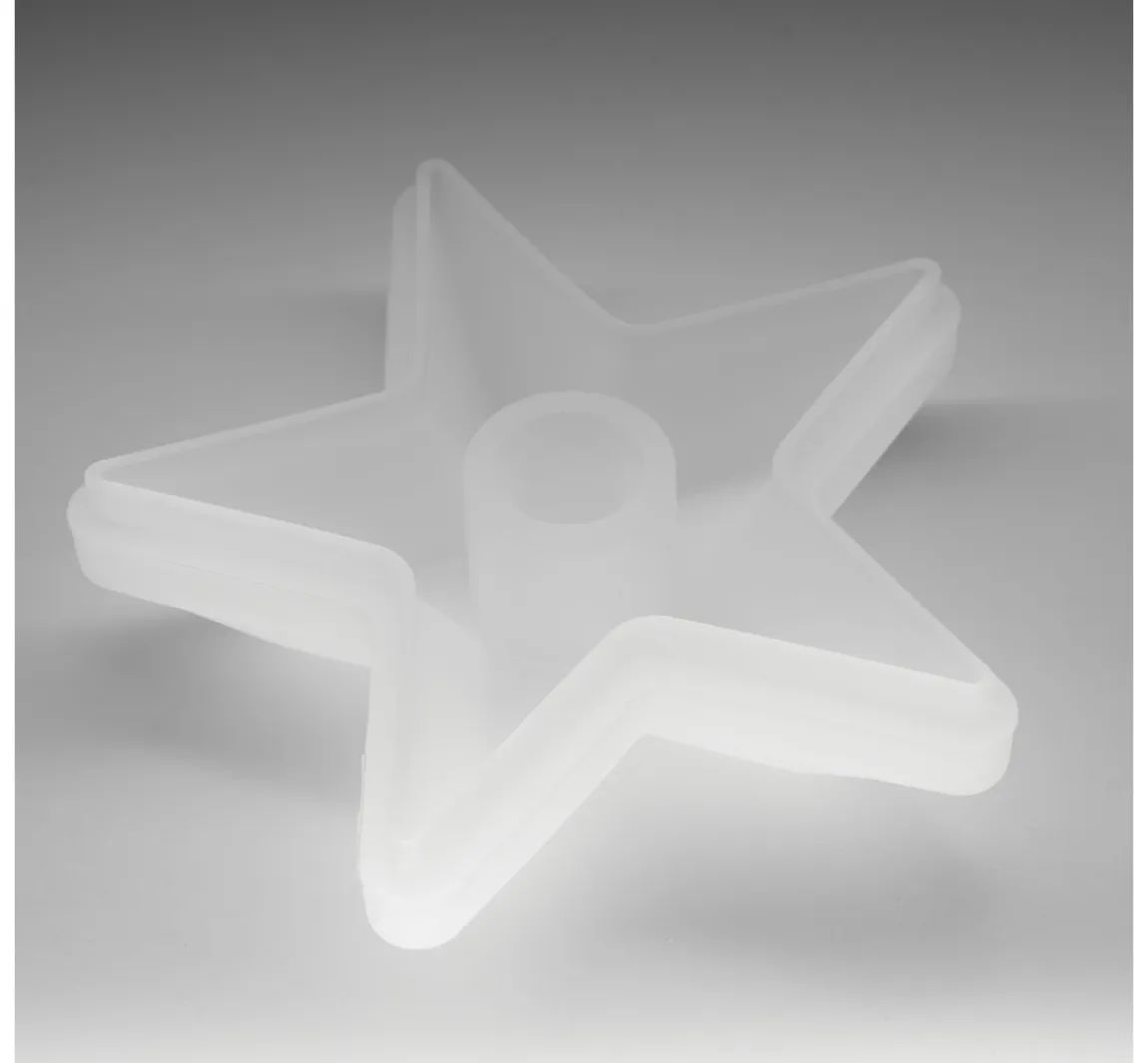 Clearance HobbyFun Silikon Gießform "Stabkerzenhalter Stern"