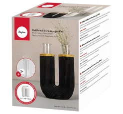New Rayher Silikon Gießform "U-Form Vase geriffelt"