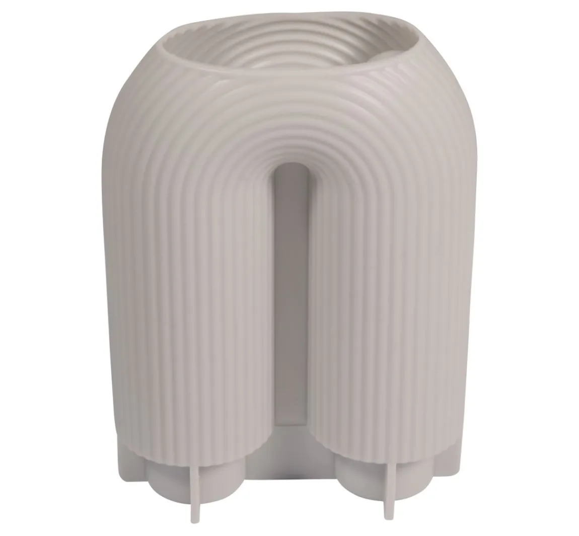 New Rayher Silikon Gießform "U-Form Vase geriffelt"