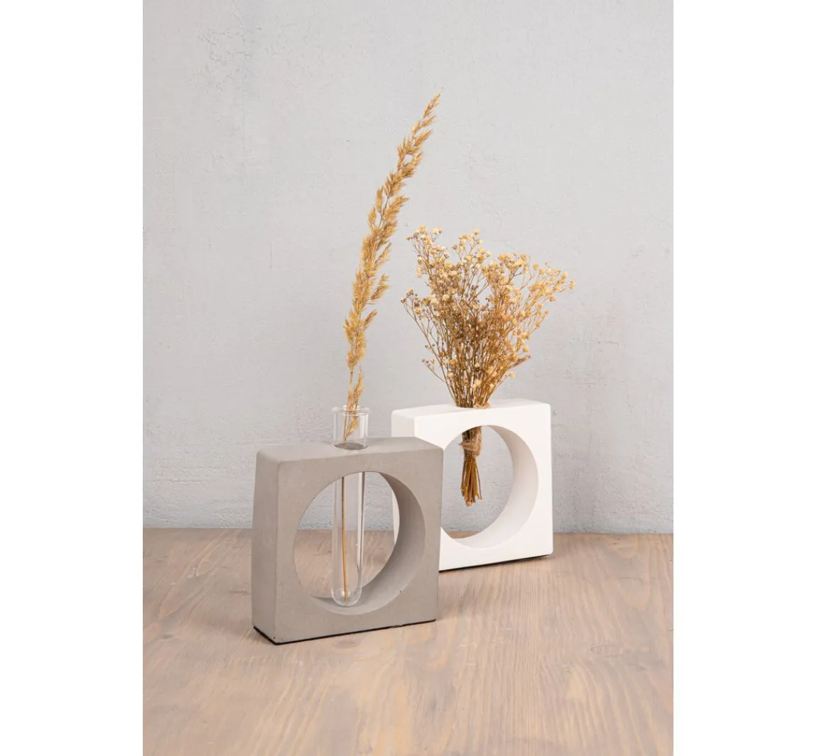 Hot Rayher Silikon Gießform "Vase Quadrat mit Kreis"