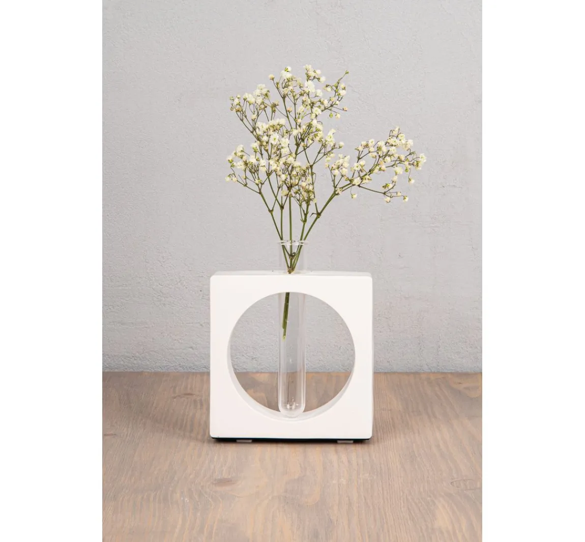 Hot Rayher Silikon Gießform "Vase Quadrat mit Kreis"
