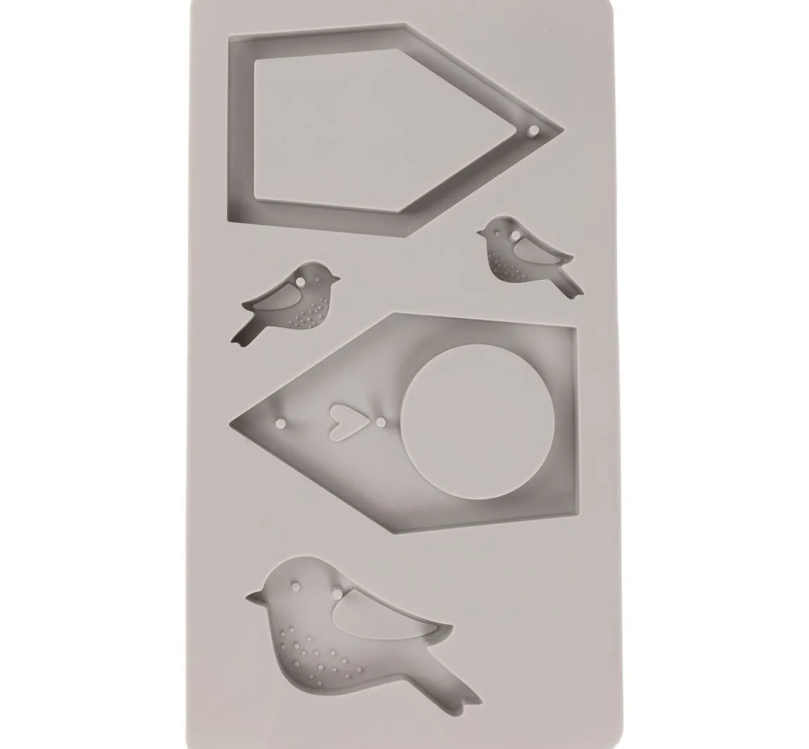 Best Rayher Silikon Gießform "Vogelhäuser & Vögel"