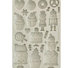 Outlet Stamperia Silikonform A5 "Candy Christmas - Cakes"