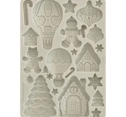 Discount Stamperia Silikonform A5 "Candy Christmas - Gingerbreads"