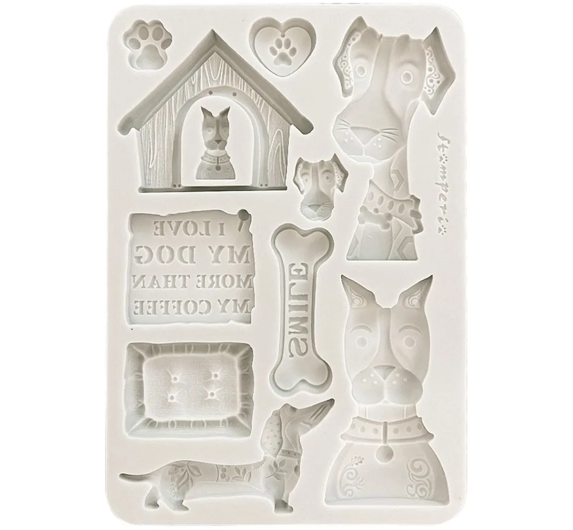 Outlet Stamperia Silikonform A5 "Furry Friends - Dogs"
