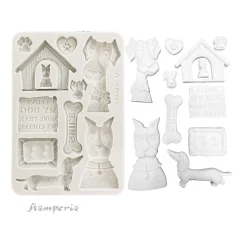 Outlet Stamperia Silikonform A5 "Furry Friends - Dogs"