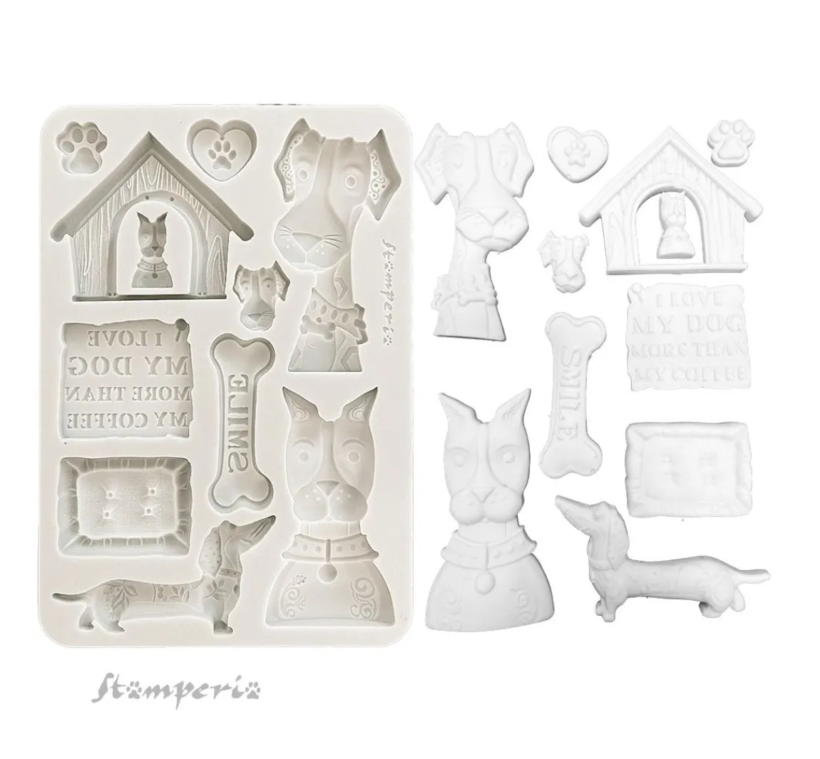 Outlet Stamperia Silikonform A5 "Furry Friends - Dogs"