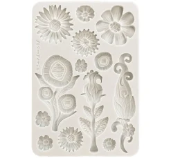 Stamperia Silikonform A5 "Furry Friends - Flowers"