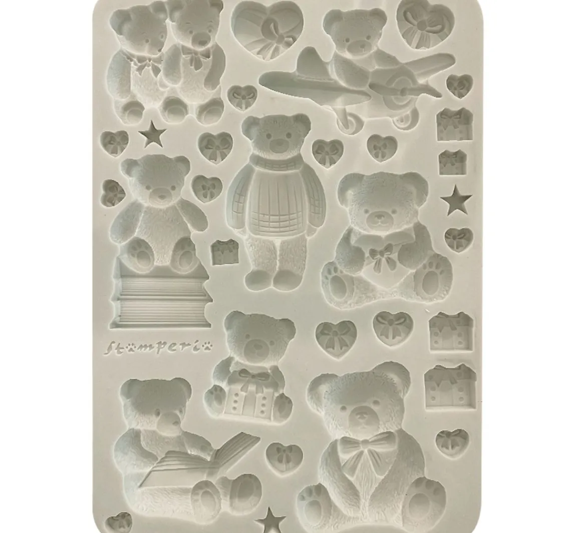Online Stamperia Silikonform A5 "The Owl's House - Teddy & Bears"