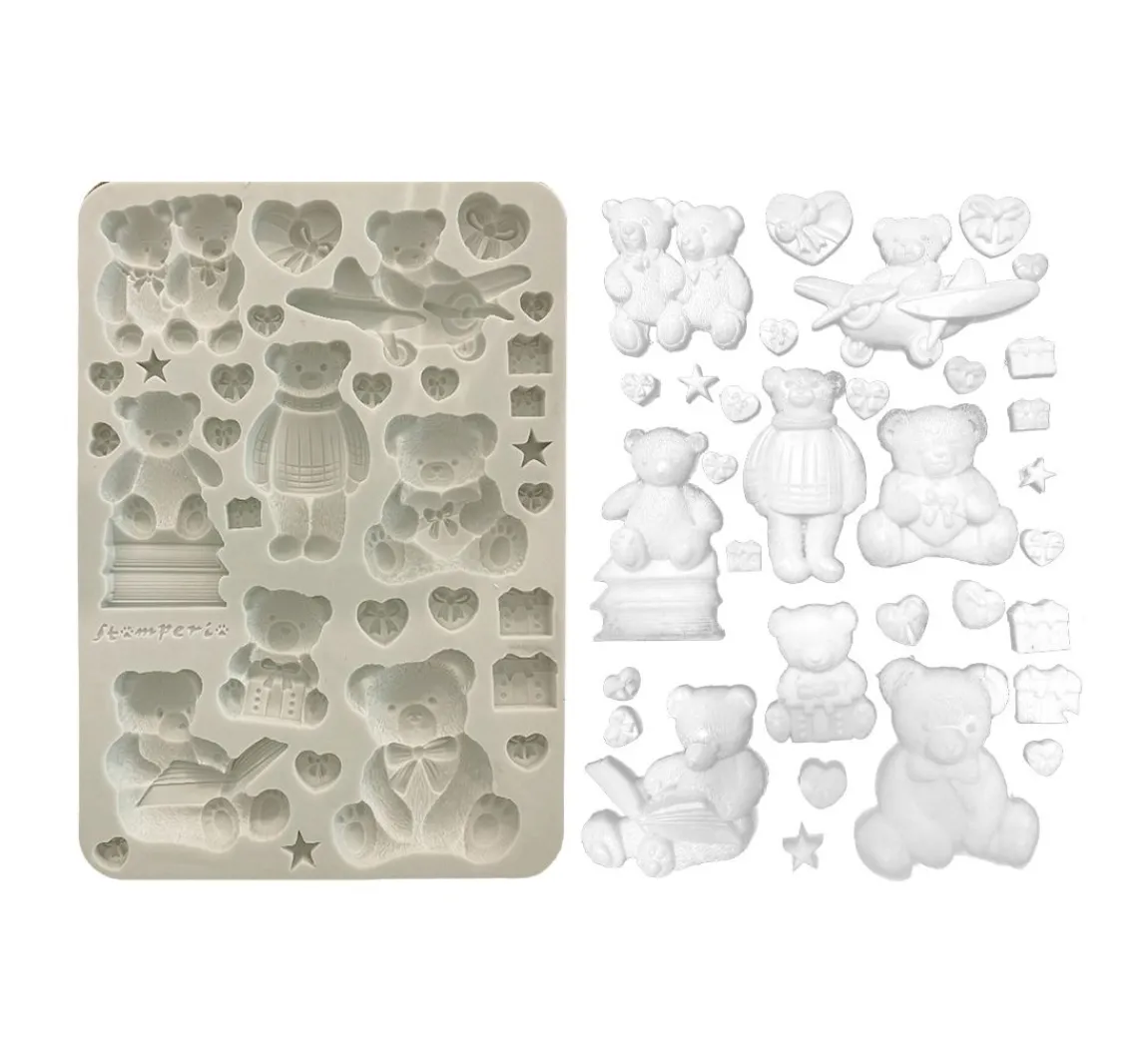 Online Stamperia Silikonform A5 "The Owl's House - Teddy & Bears"