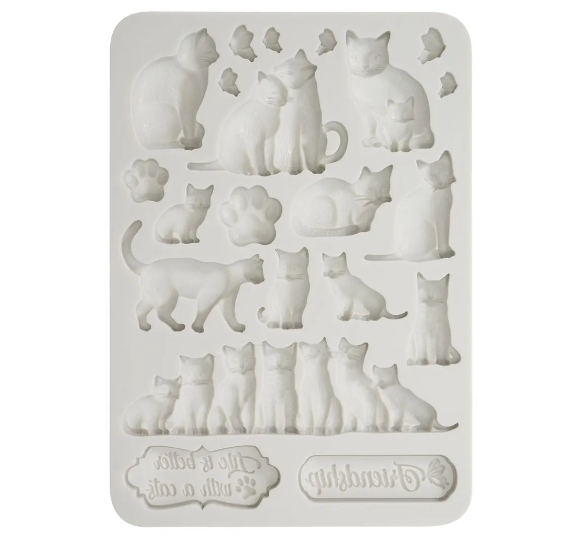 Outlet Stamperia Silikonform "Orchids and Cats - Cats"