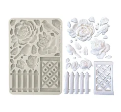 Best Stamperia Silikon-Gießform "House of Roses"