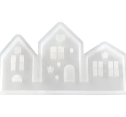 New HobbyFun Silikon-Gießform "Häuserreihe" mit Steckkante