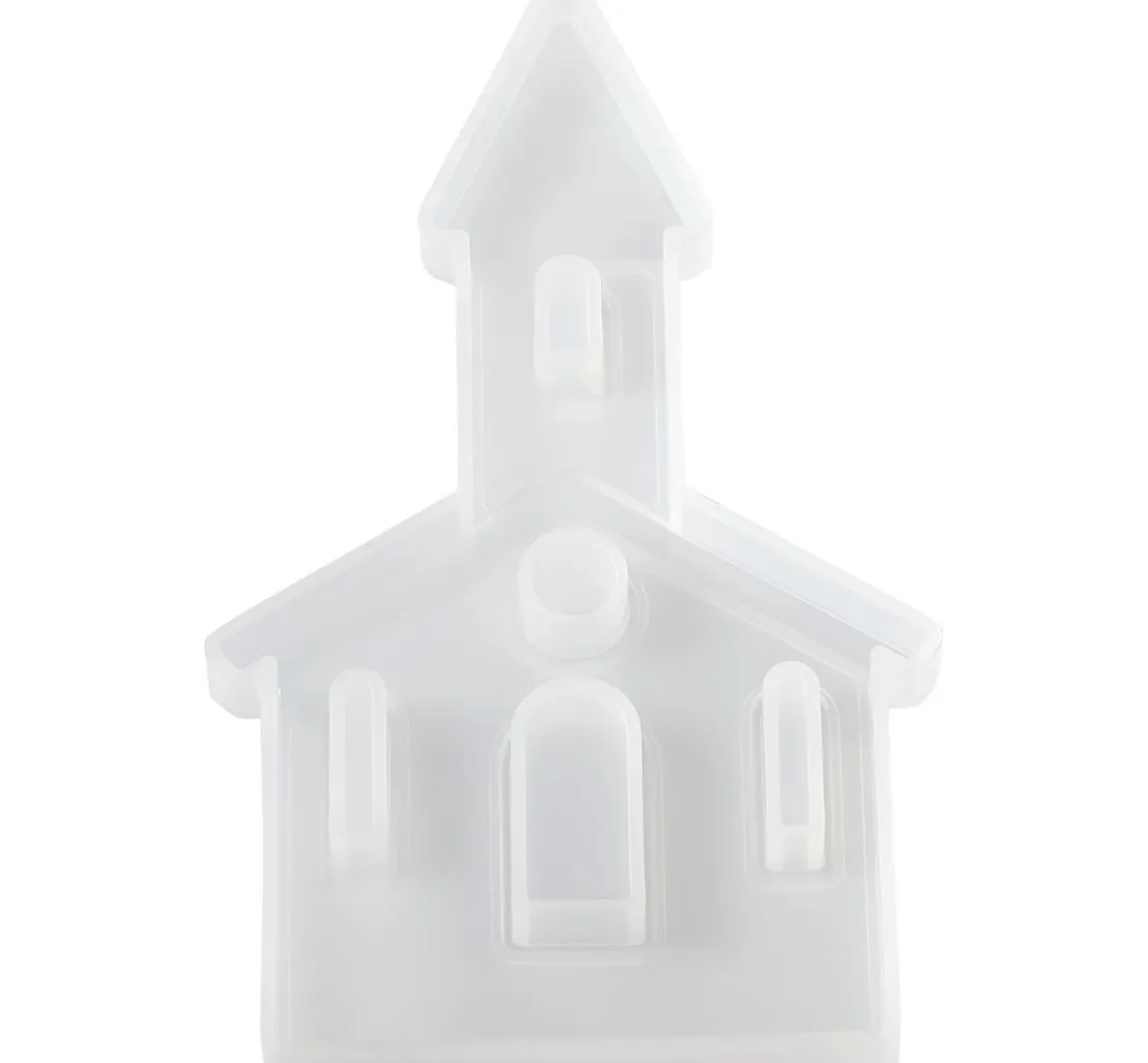 Sale HobbyFun Silikon-Gießform "Kirche", mit Steckkante