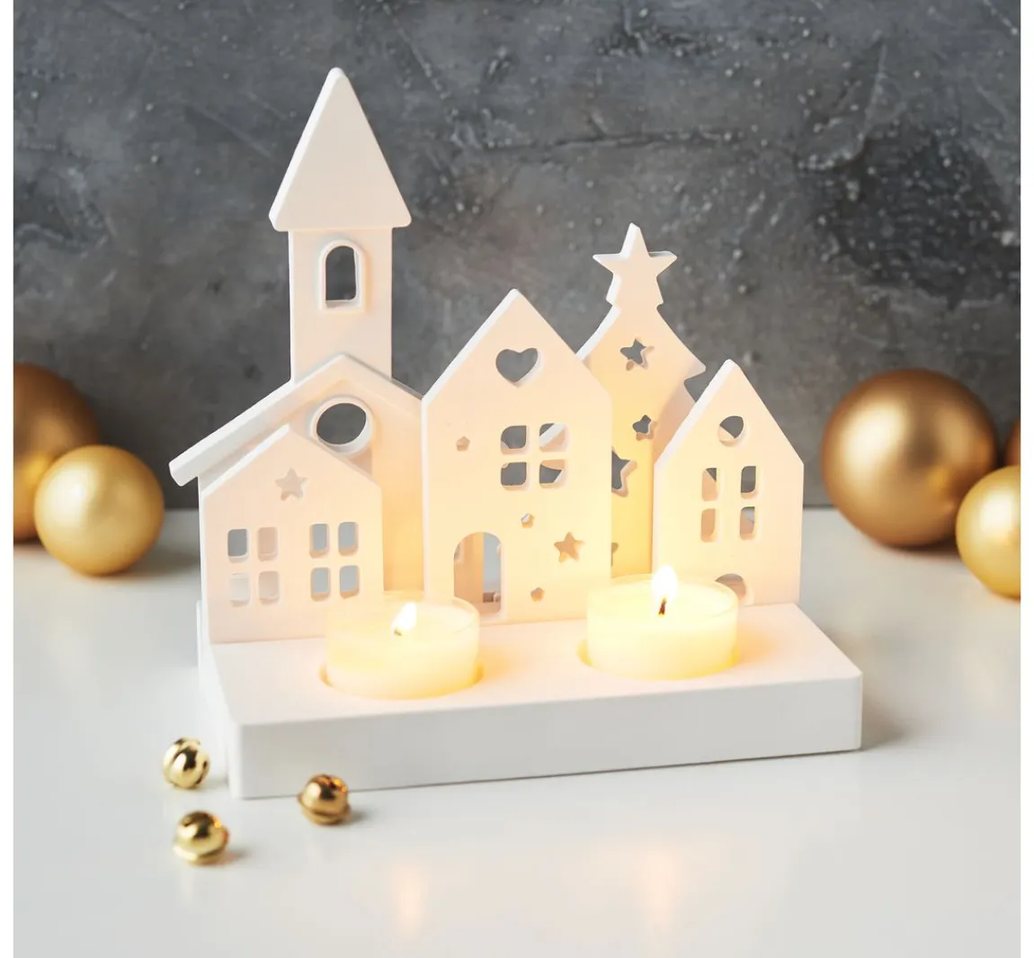 Sale HobbyFun Silikon-Gießform "Kirche", mit Steckkante
