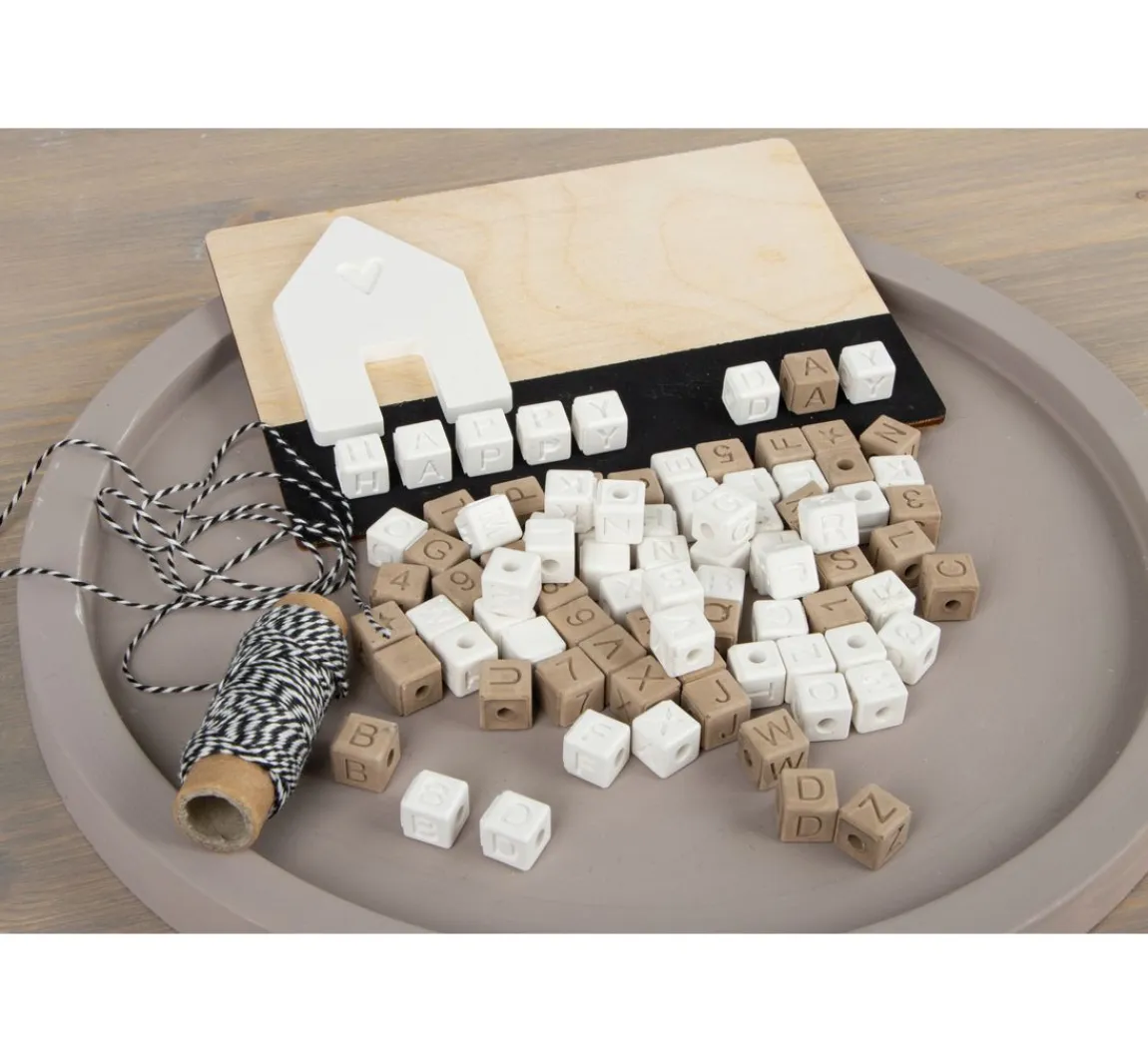 Outlet Rayher Silikon-Gießform "Perlen - Buchstaben & Zahlen"