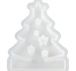 HobbyFun Silikon-Gießform "Tannenbaum" mit Steckkante