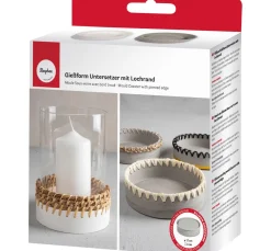 Discount Rayher Silikon-Gießform "Untersetzer mit Lochrand"