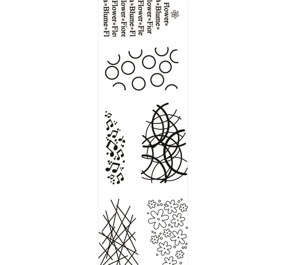 Hot FarbTon Papier Silikonstempel für Faltblume "Design"