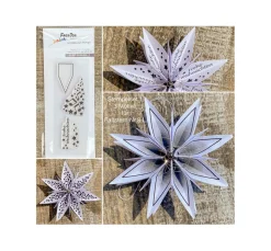 New FarbTon Papier Silikonstempel für Faltstern Mittel "Frohe Weihnachten"