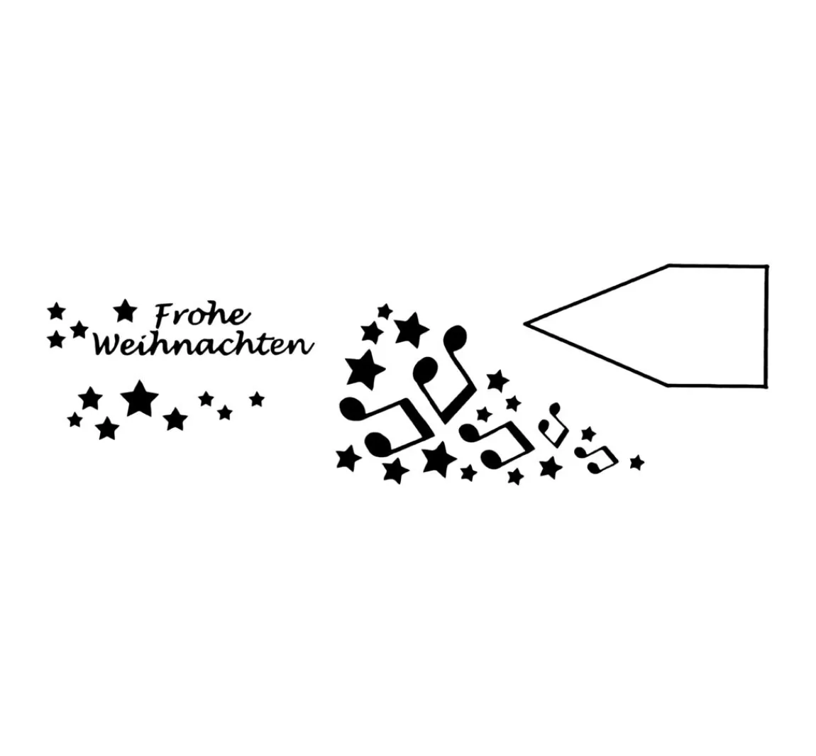 New FarbTon Papier Silikonstempel für Faltstern Mittel "Frohe Weihnachten"