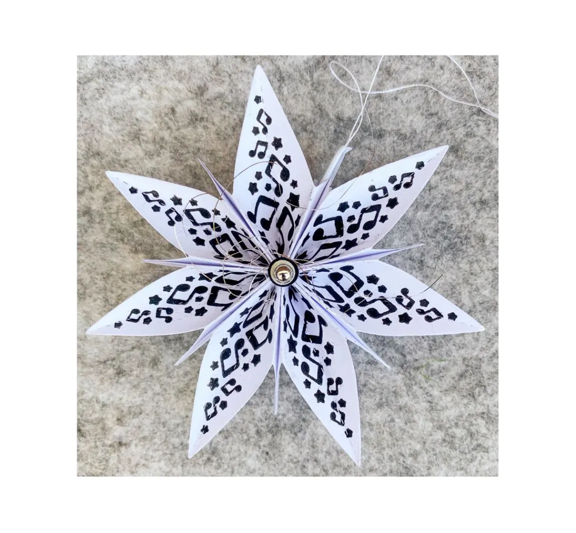 New FarbTon Papier Silikonstempel für Faltstern Mittel "Frohe Weihnachten"