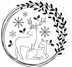 Discount Artemio Silikonstempel "Snow Deers"