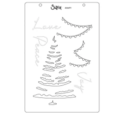 Discount Sizzix Clear Stamp and Stencil Set "Merry and Light by Stacey Park"
