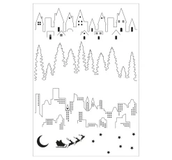Outlet Sizzix Clear Stamp Set "Cosmopolitan - The View by Stacey Park"