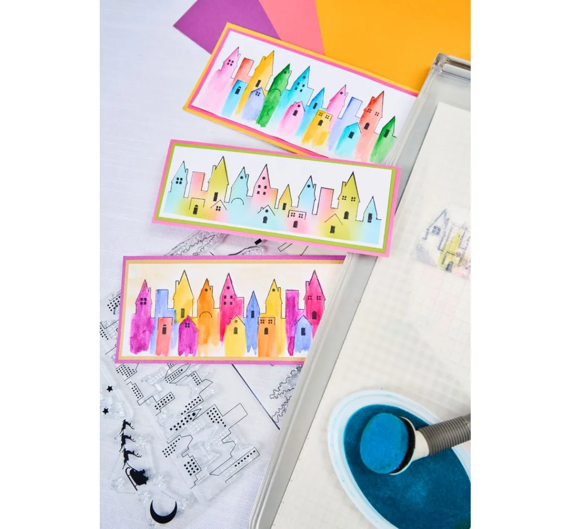 Outlet Sizzix Clear Stamp Set "Cosmopolitan - The View by Stacey Park"