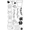 Online Sizzix Clear Stamps Set by Catherine Pooler "Bunny Bits & Blooms"