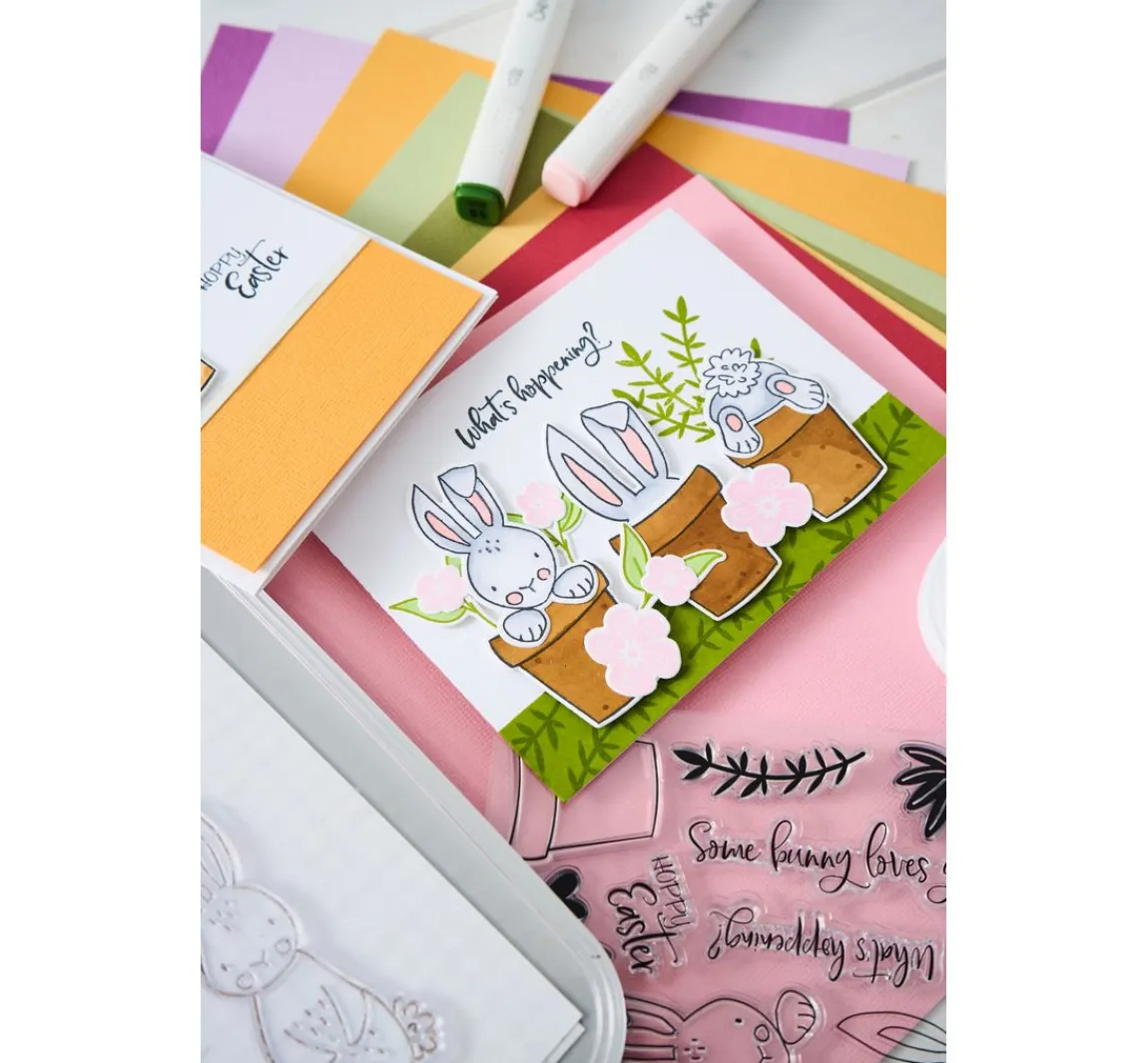 Online Sizzix Clear Stamps Set by Catherine Pooler "Bunny Bits & Blooms"