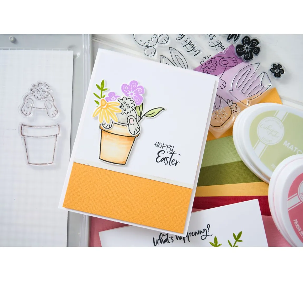 Online Sizzix Clear Stamps Set by Catherine Pooler "Bunny Bits & Blooms"