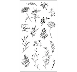 Online Sizzix Clear Stamps Set "Garden Botanicals"