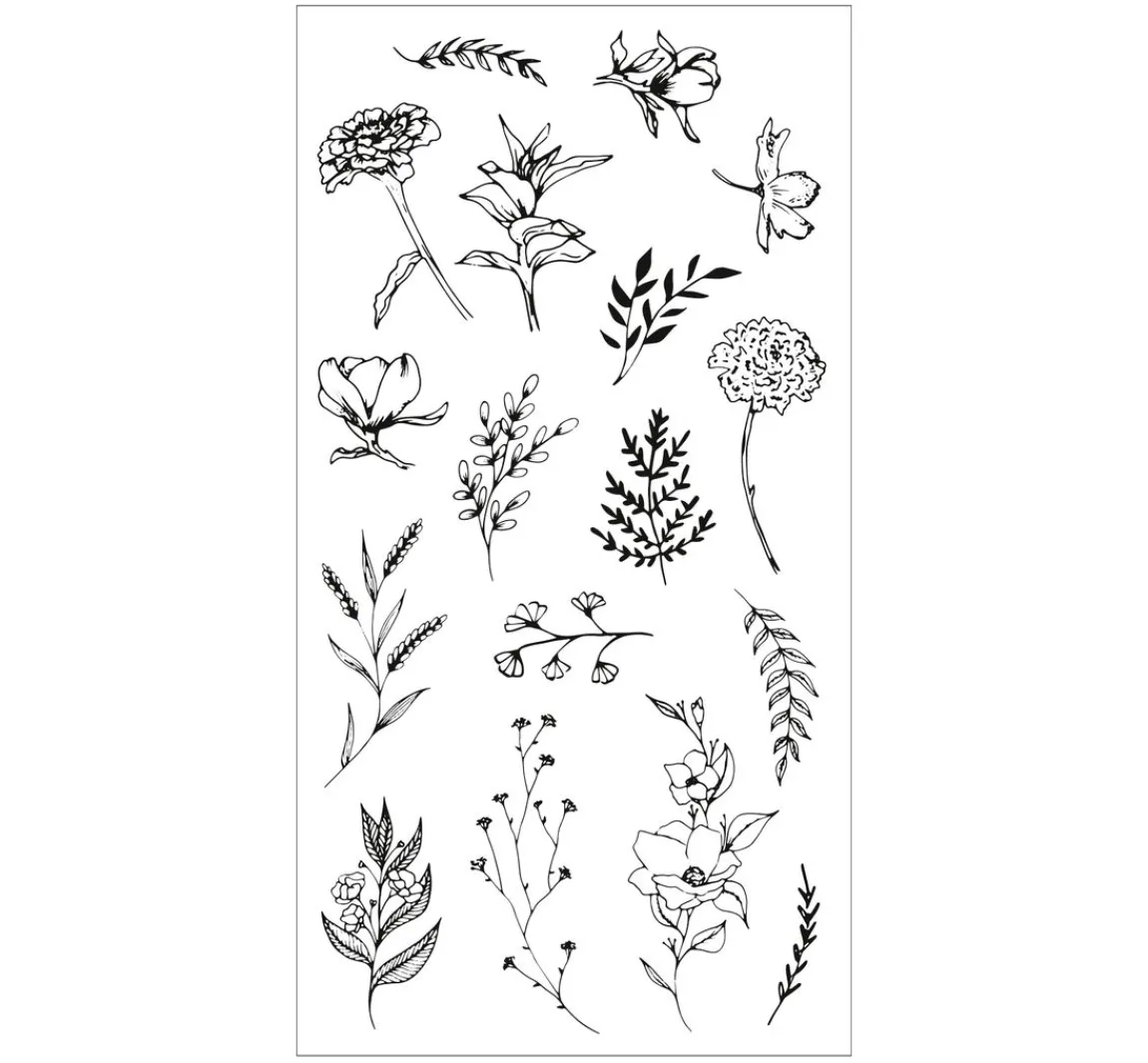 Online Sizzix Clear Stamps Set "Garden Botanicals"