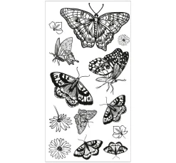 Clearance Sizzix Clear Stamps Set "Nature Butterflies"