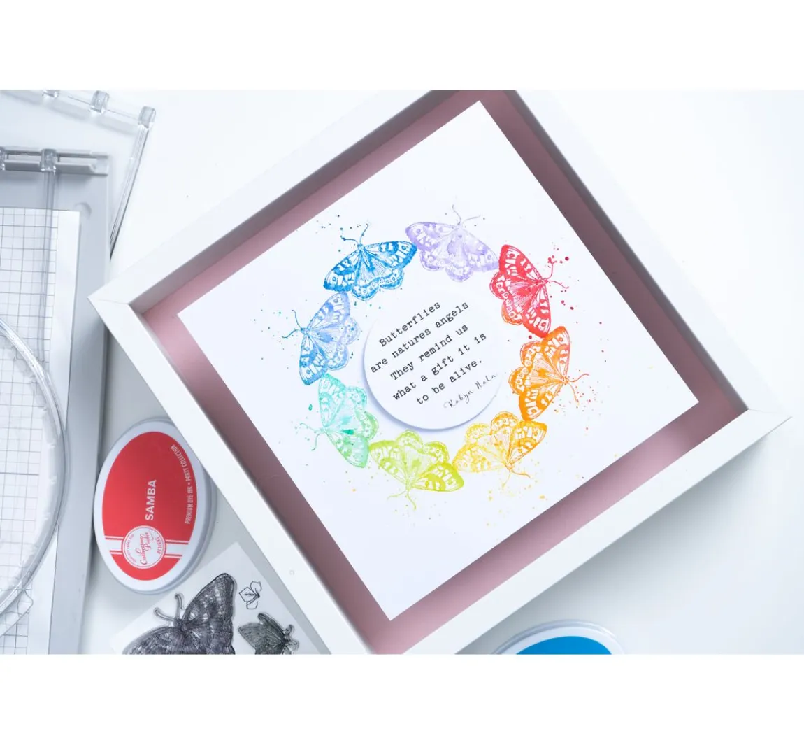 Clearance Sizzix Clear Stamps Set "Nature Butterflies"