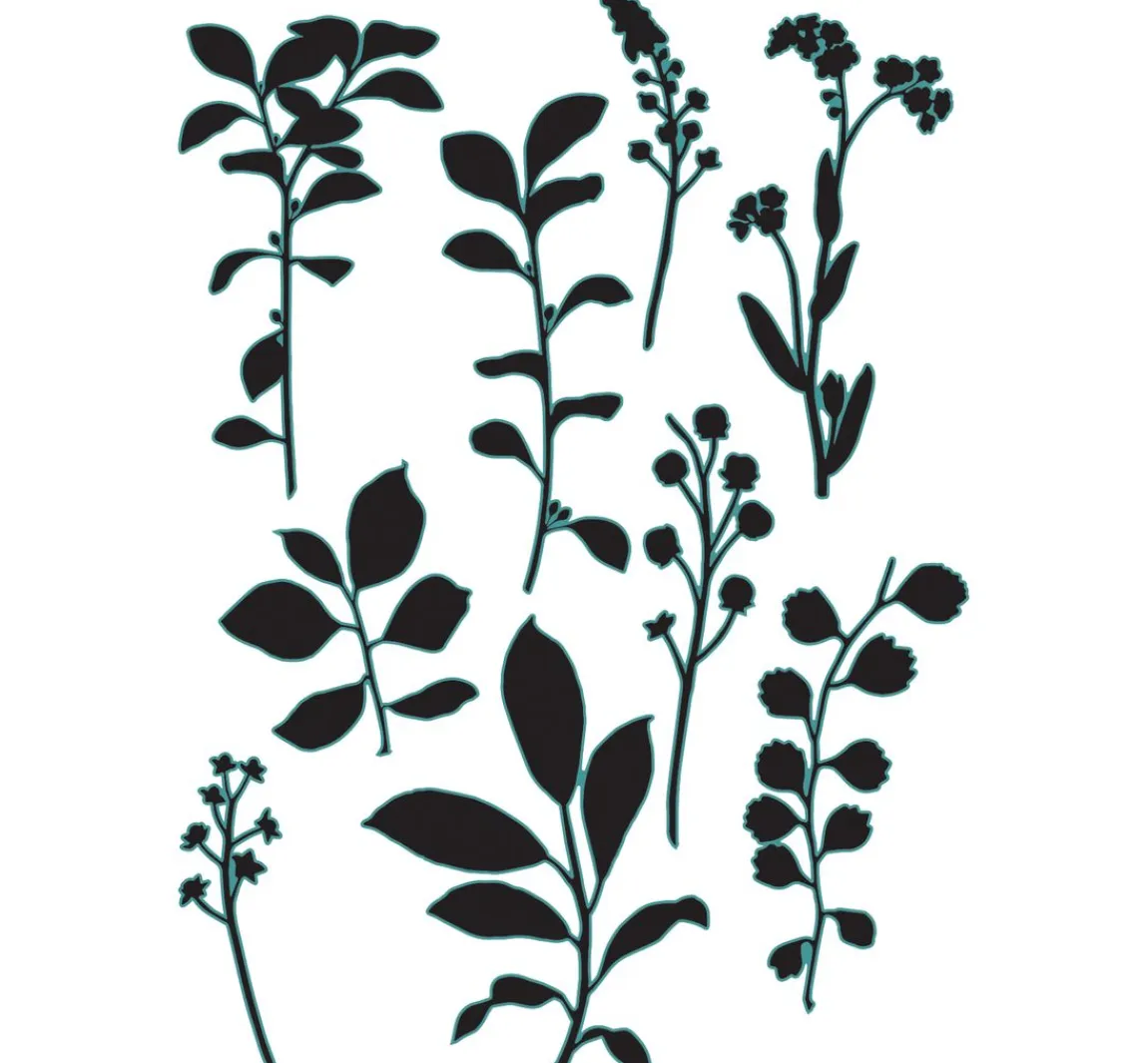 Clearance Sizzix Framelits Stanzschablone by 49 and Market "Fine Stems 02"