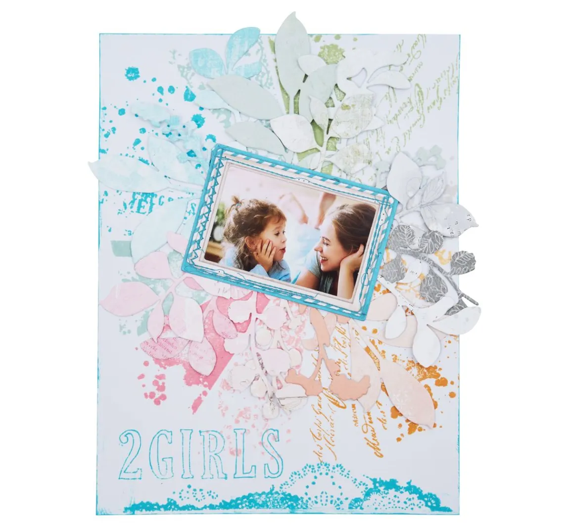 Clearance Sizzix Framelits Stanzschablone by 49 and Market "Fine Stems 02"
