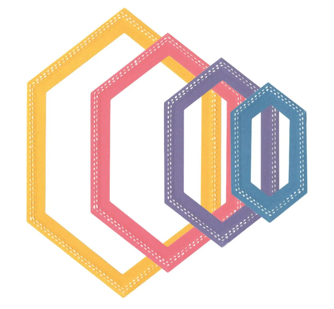 Sale Sizzix Framelits Stanzschablone "Hexagons by Stacey Park"